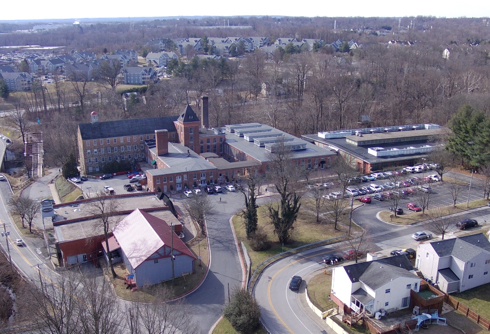 Savage Mill drone photo