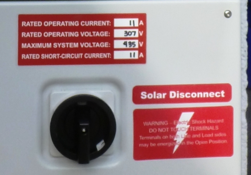 Close-up of house inverter